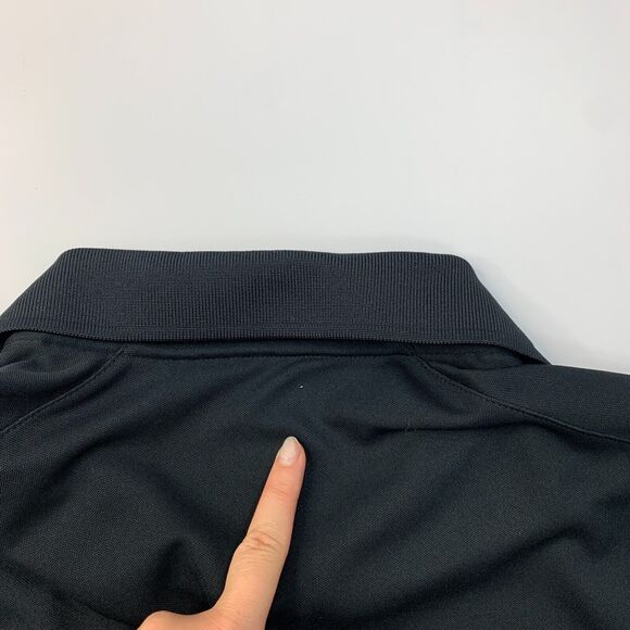 Nike Golf Shirt Mens M Medium Black Micro Pique 2.0 Performance Golf Polo - Picture 10 of 13